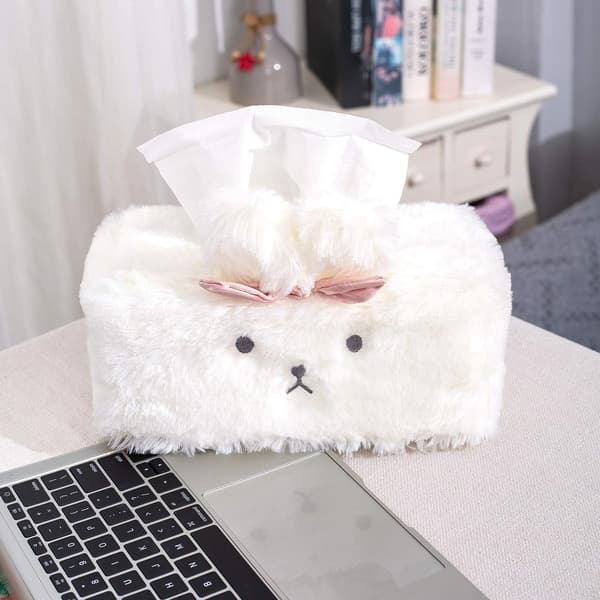 Søt vevsboksdeksel, vevsholderdekorasjon, plysj fluffy pil