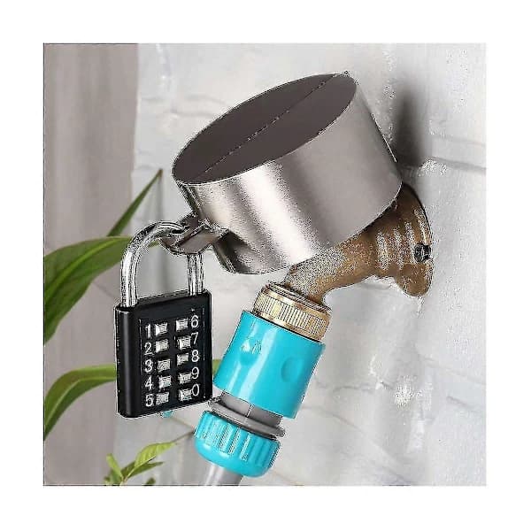 Outdoor Faucet Lock System - Check Valve Lock - Prevent Water Theft With Protection And Combination Lock, Stop Unauthorized Use