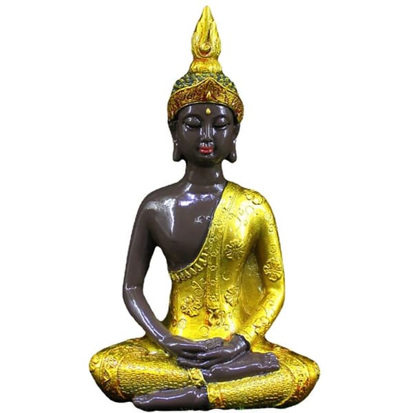 Stor Thailand Statue Håndlavet Harpiksstatue Hindu Buddhistisk Meditation Figur