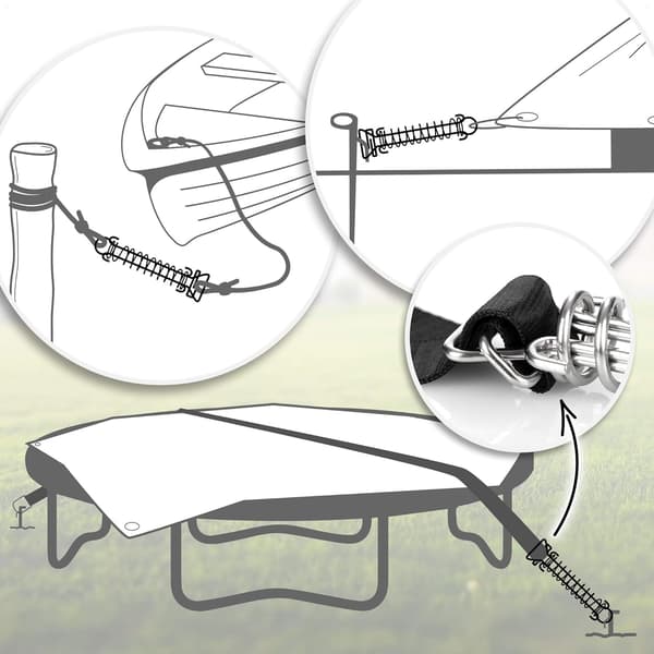 Tension Spring with Double Hooks - Spring for Tents, Awnings, Boats