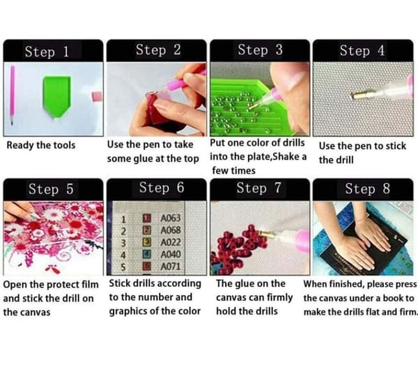 DIY 5D Diamantmaleri Kit, Eiffeltårnet 5D Diamantmaleri Komplet Diamantbroderi Dotz Boligindretning-25cm * 35cm Rosa Paris