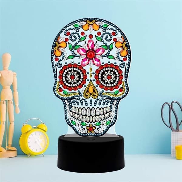 Diamantmaleri nattlampe kort DIY dekorativt maleri Nig