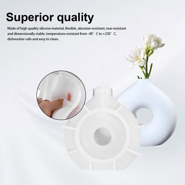 Epoxy Resin Vase Mold - 1 Piece, Transparent, Silicone, Reusable - Suitable for Making Vases, Candle Holders, DIY Projects