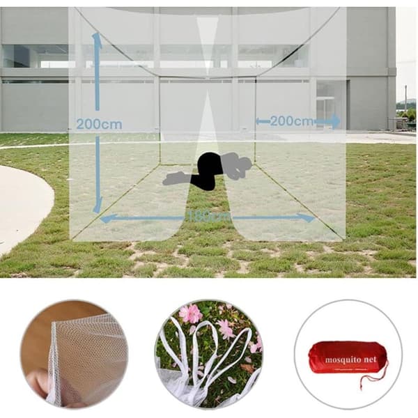 Mosquito Net for Bed, 200x200x180cm Universal Square Mosquito Net Camping Mosquito Net, Canopy Mosquito Net
