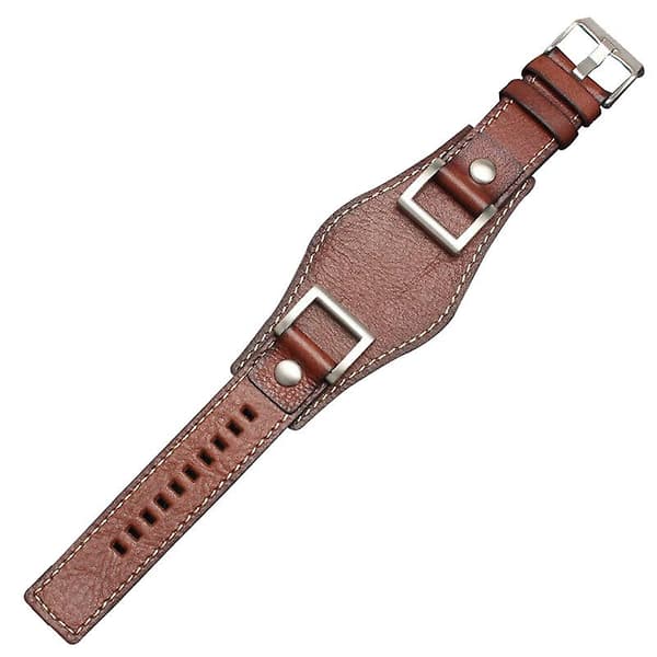 24MM Sort Brun Læder Urrem Til FOSSIL JR1157 Ure [DB] Brun Brown