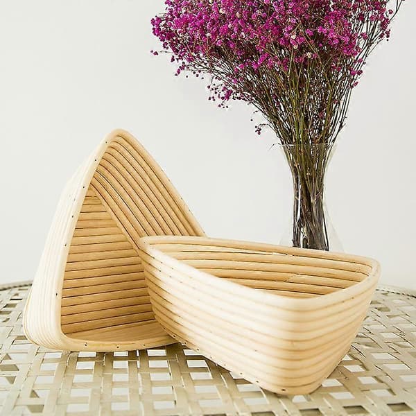 Triangular Rattan Bread Basket Banneton Bread Proofing Basket Sourdough Proofing Baskets for Bread Basket 23x23x8 Basket 23x23x8