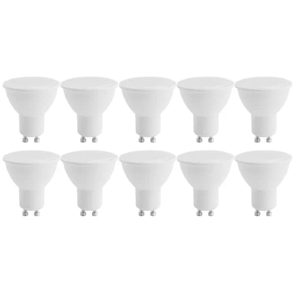 LED GU10 Spotlight Bulbs, 5W Warm White 3000K (50W Halogen Equivalent) Energy Saving Lamp, 400LM 120° Beam Angle Non-Dimmable, 10 Pack