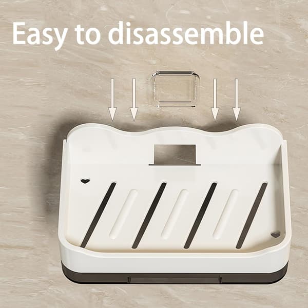 Pieces Soap Dish for Shower, Wall Mounted Soap and Sponge Holder, for Bathroom and Kitchen