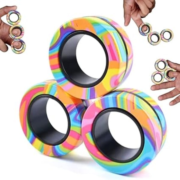 Magnetiske Ringe Legetøj, Ringe til Voksne til Angstlindring