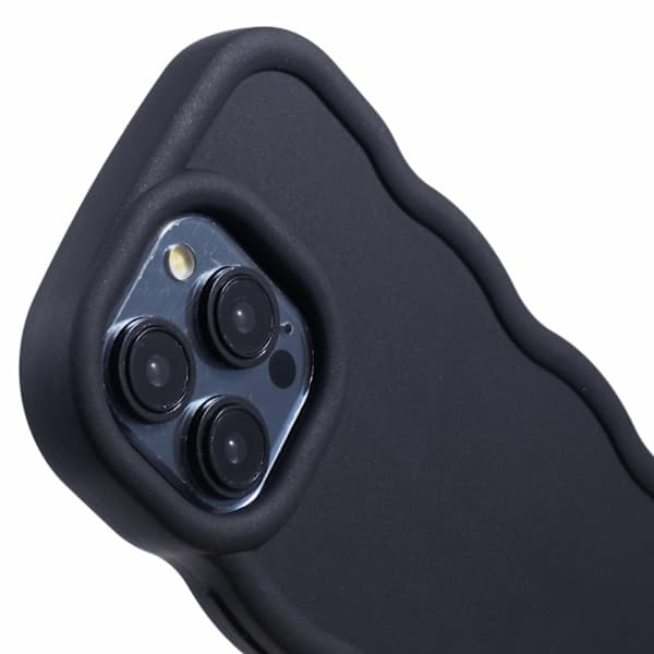 iPhone 13 Pro Max -puhelinkuori, aaltoileva musta