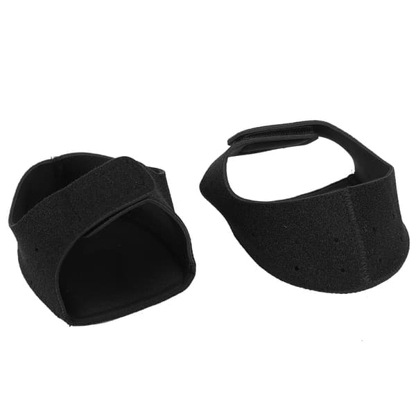 Blød silikone hælpude stødabsorberende unisex lindrer smerter hælstøtte sort (35-40 #2)