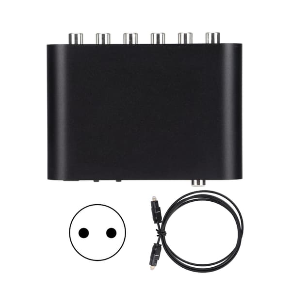 51R Digital lyddekoder 5.1-kanal til 3.5 mm Stereo AUX til 6 RCA Digital DAC-dekoder AC 100‑240V EU-stik