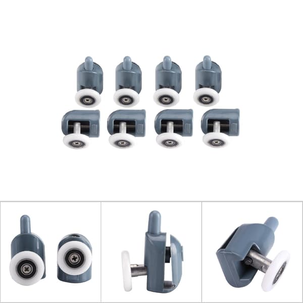 8 Double Lower Upper Shower Door Roller Wheels Pulleys Runners Single Wheel Bathroom