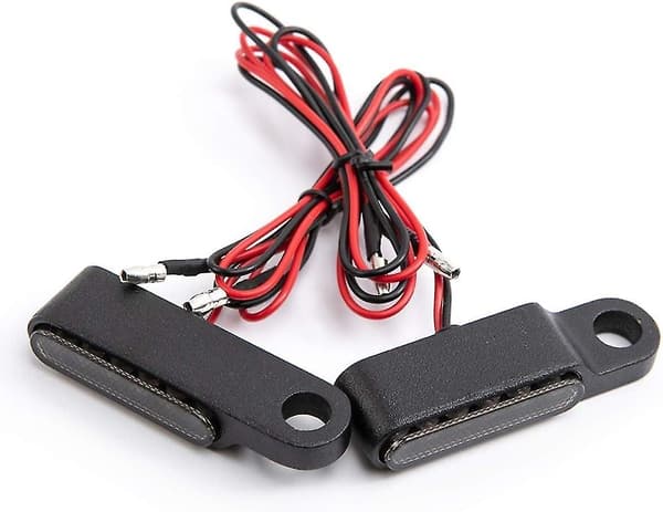 (Sort) Mini LED-blinklys til motorcykel, blinklys til motorcykel, scooter, caféracer