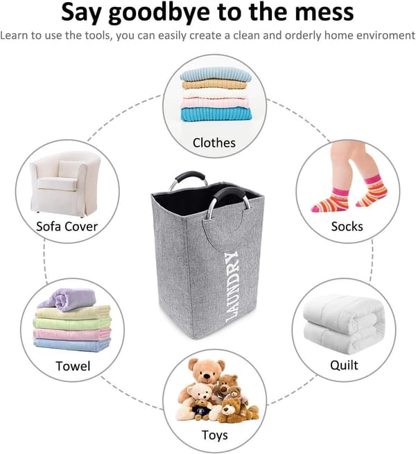 Laundry Basket Laundry Hamper with Handles Large Capacity Foldable