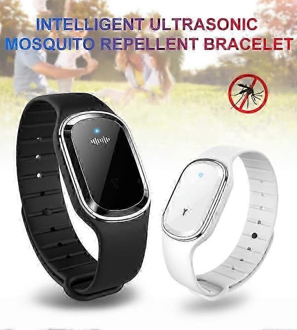 Moskito Pro Armbånd, Moskito Pro Klokke USB Oppladbart Vanntett Armbånd Hvit White