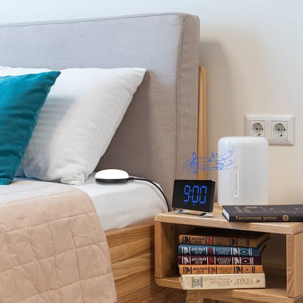 Loud Alarm Clock for Deep Sleepers, 7.4-inch Digital Clocks, Large Display, with Vibrating Bed Shaker, Blue