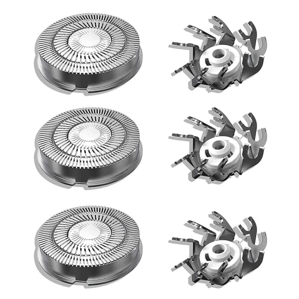 Dhrs Replacement Heads for Electric Shavers, Waterproof Replacement Blades for Men's Shavers, 3-pack