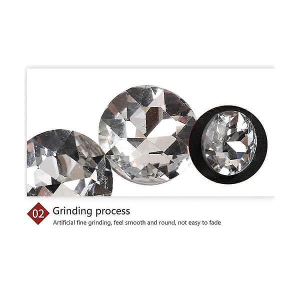 100 stk Krystallmøbelknapper 30 mm Knapper Imitasjon Diamantknapper Med Metalløye For DIY Søm
