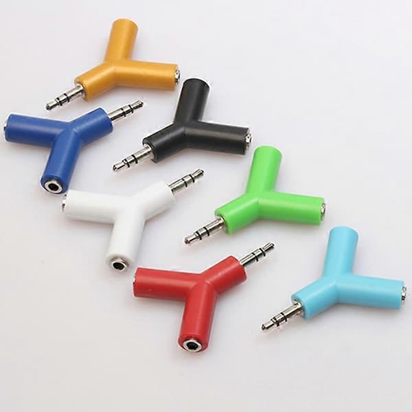 3,5 mm kuulokeliitin, uros-2 naaras Y-muotoinen stereoadapteri