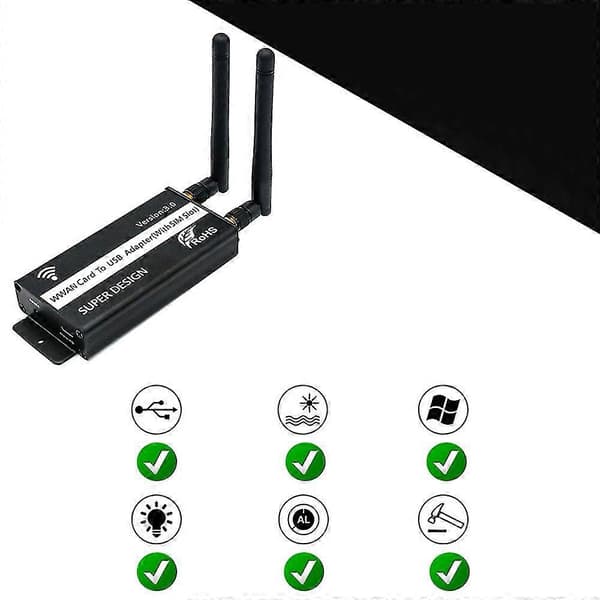 Trådløs Ngff M.2 Key B til USB-adapter med plads til WWAN/LTE/4G-modul til stationær/bærbar computer