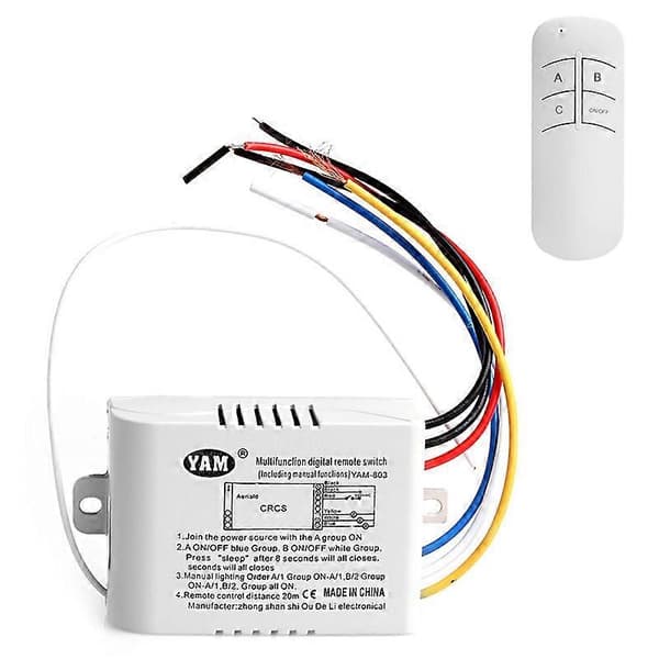 3-kanals trådløs fjernbetjening Smart Light Receiver Transmitter Holdbar