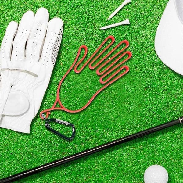 Gul handskeholder til golfspillere, mænd og kvinder, for at lette tørring af handsker