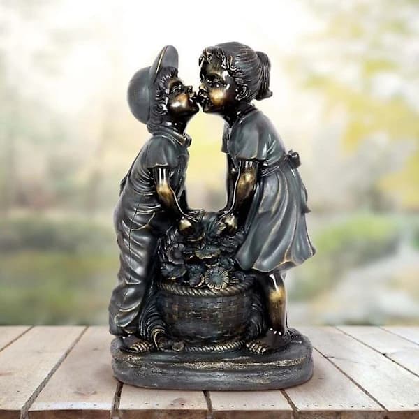 Indendørs/udendørs harpiks springvandsstatue, haveskulptur, gårdhavekunstdekoration P2