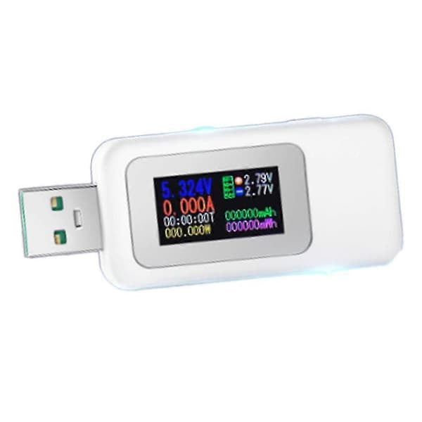 Color Display USB Tester 0-6.5A Current 4-30V Voltmeter Monitoring Time Display Mobile Power Detection