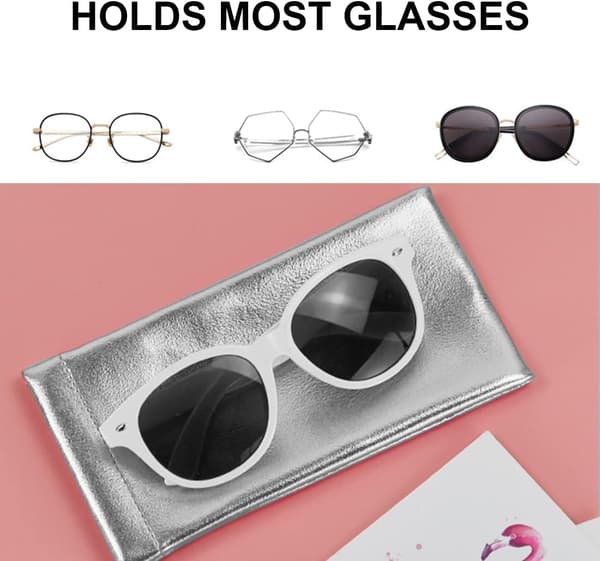 1 stk. Snap-on Bærbart Solbrilleetui, Brillelomme, Blødt Glas