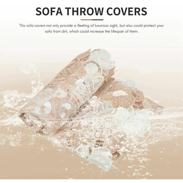1-pack spetssofföverdrag, broderade sofföverdrag, möbelskydd bordsduk (60x70 cm/23,6x27,6 tum)