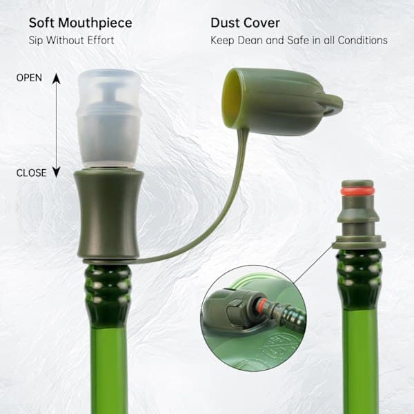 Hydration Bladder, 2L Leak-Proof Water Bladder, Leak-Proof Water Reservoir with Insulated Hose, for Cycling Hydration Backpack