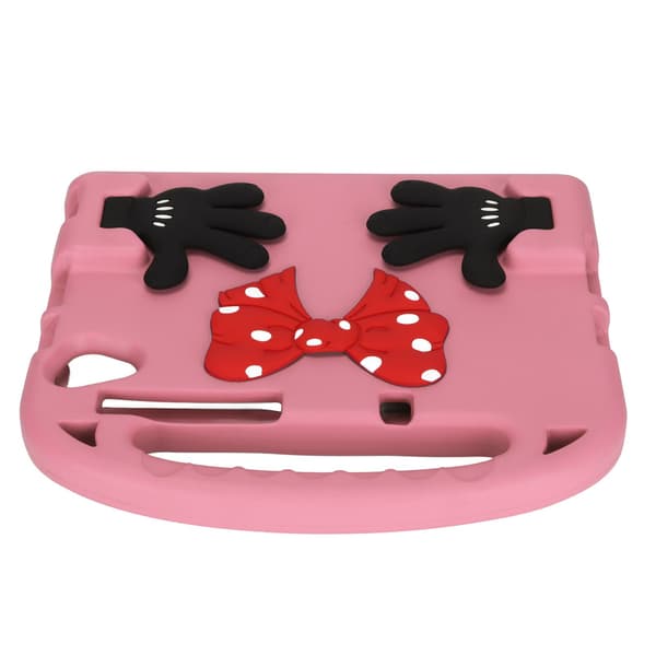 Kids Tablet Case for TAB M10 for Galaxy TAB S6 for MatePad Precise Cut Adjustable Angle Non-Toxic Cartoon Tablet Case Pink