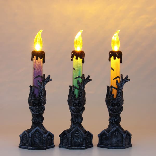 3 Halloween Dekorative Blinkende LED-lamper til Hjemmet