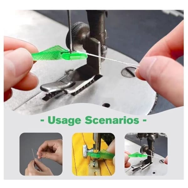 Needle Threader 20 pcs Green for Hand Sewing & Quilting with Sewing Machine