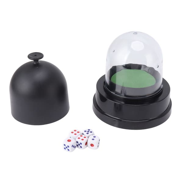 Automatic Dice Cup Battery Operated Pub Bar Party Game Play with 5 Dice for Party Gathering