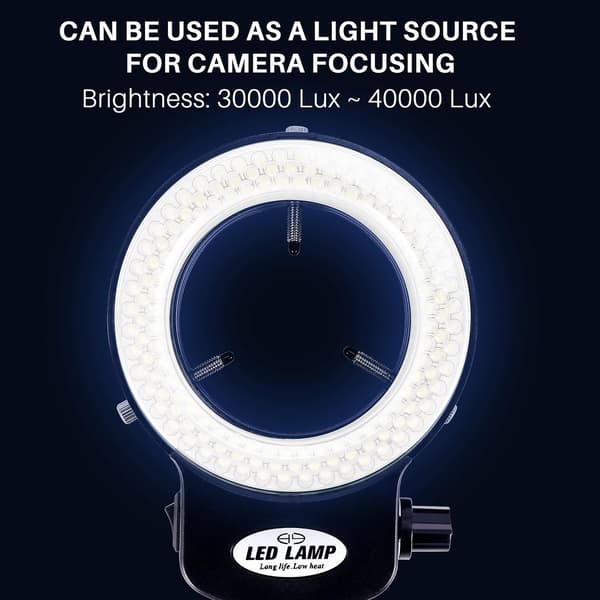 144 LED miniskop ringlys 0 - 100% justerbar lampe for miniskop ringlys