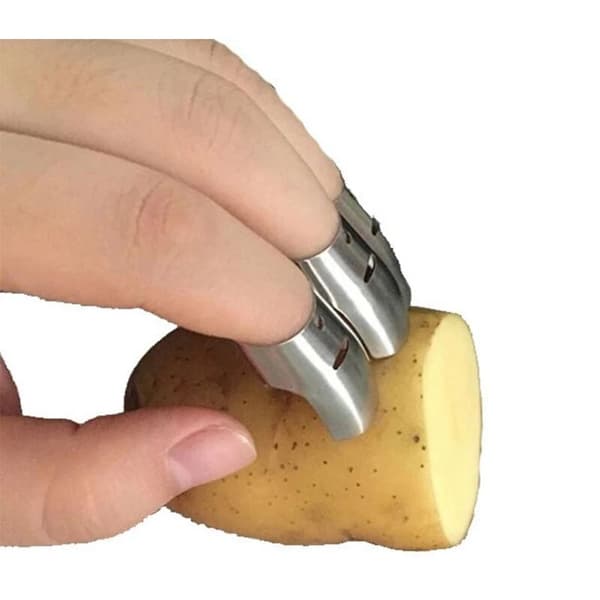 4 stk professionelle sikre fingerskærme i rustfrit stål til madlavning