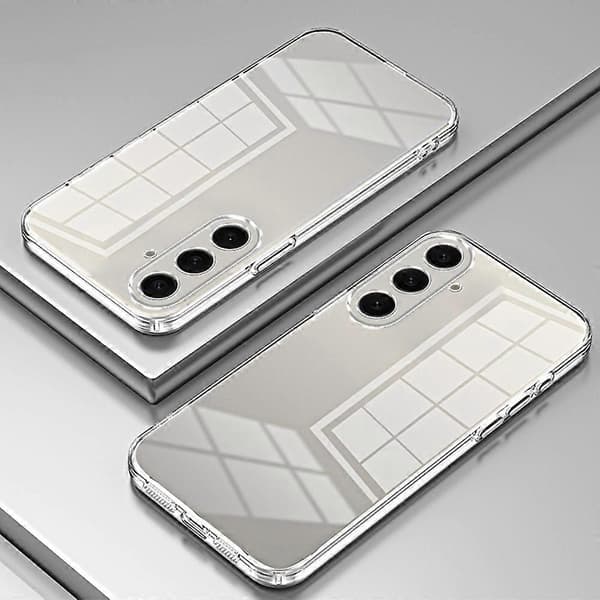 Case for Samsung Galaxy S25 Electroplated Frame Soft TPU Phone Case - Transparent