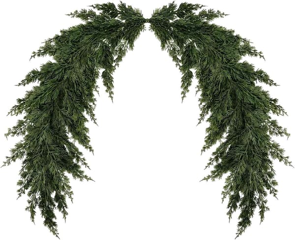 Juleguirlande til kaminhylde 120 cm realistisk kunstig -