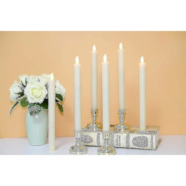 6-pack Battery Operated LED Candles with Remote Control and Timer, Flickering Warm White Light of Real Wax