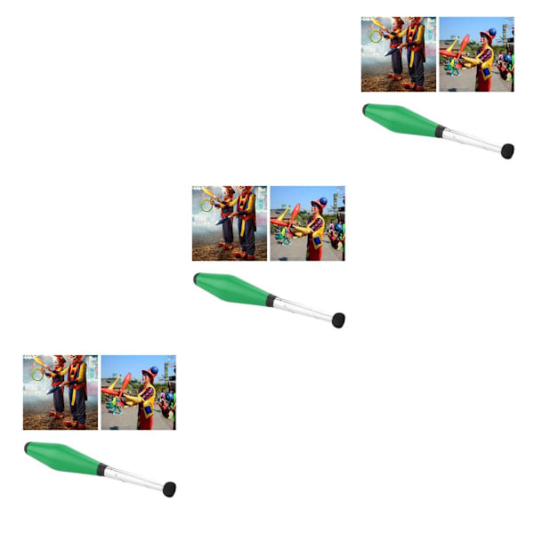 1/2/3 Komedie Jongleringskegler For Sjov og Imponerende Grøn Green 3PCS