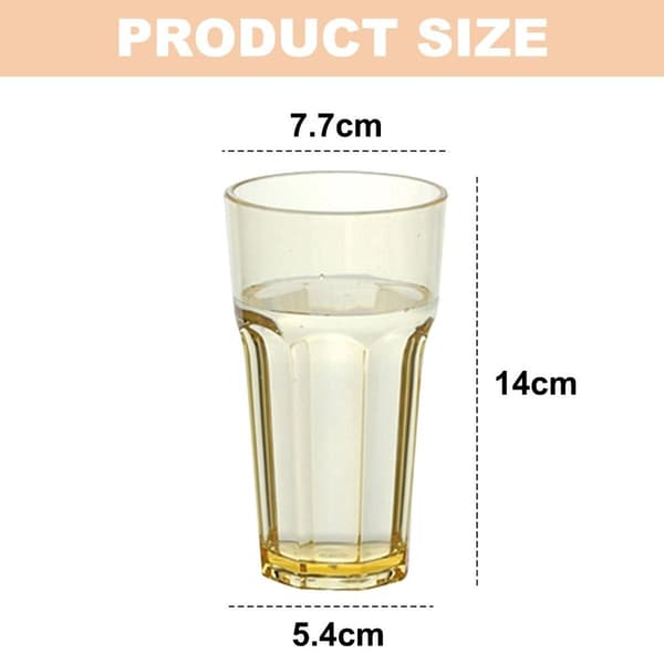 330 ml PC ottekantet vandglas, husholdningsdrikkeglas