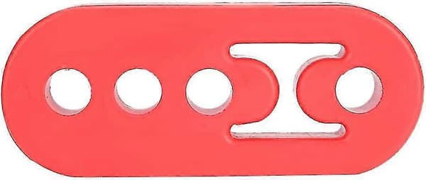 Eksoslyddemper feste, Polyuretan Eksos/lyddemper gummi Kort Henger Universal Justerbar Lyddemper Eksosfeste (2 stk, Rød)
