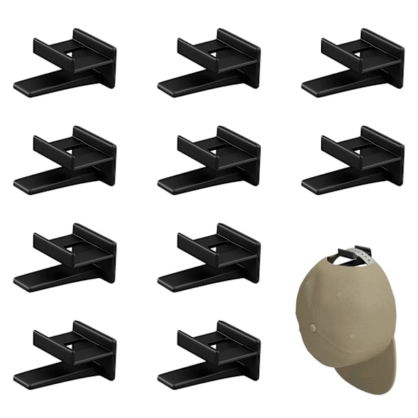12 selvklebende hatteknagger, displaykroker