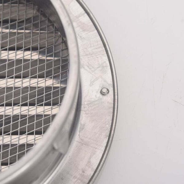 Runt ventilationsgaller i rostfritt stål 100mm metallventilationsgaller..DEBUNS