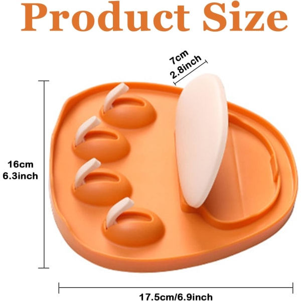 1 stk Orange Sød Poteformet Skridsikker Låg- og Skeholder