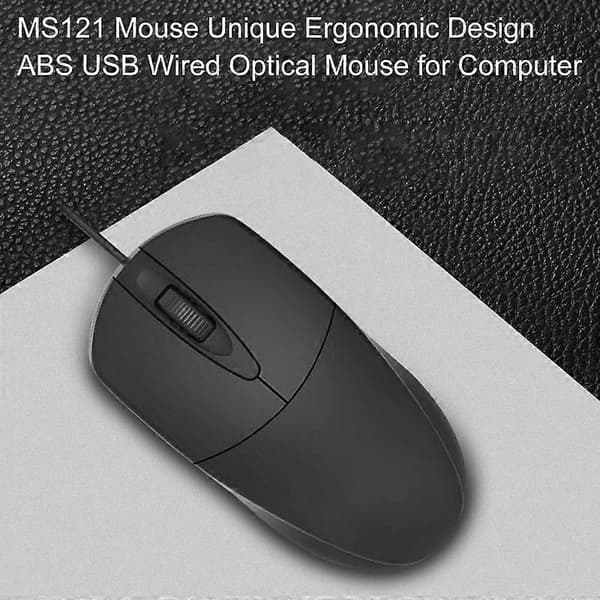 MS121 Mus Unik Ergonomisk Design ABS USB Kablet Optisk Mus for Datamaskin
