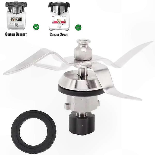 Universal blenderblad til smarte køkkenmaskiner, erstatningsblandekniv til foodprocessor Sølv Silver