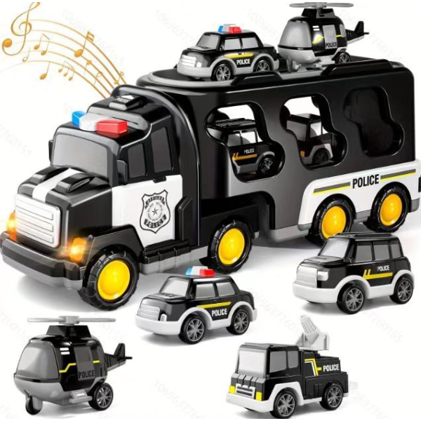 Leksaker för pojkar och flickor i åldrarna 1-9 - 5 i 1 polisbil, födelsedagspresent